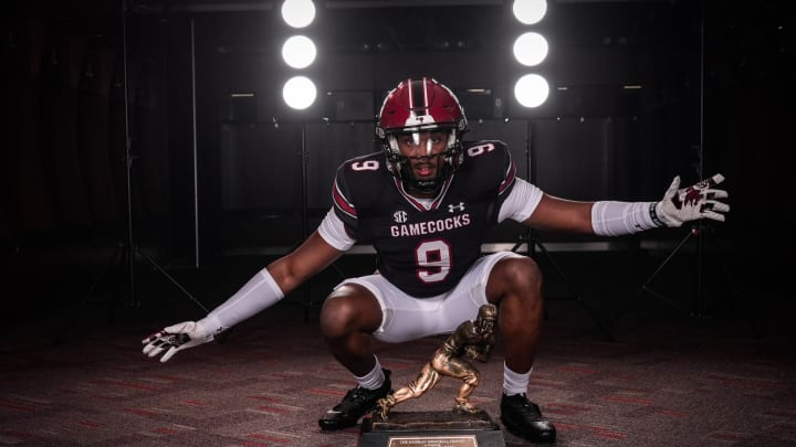 Taeshawn Alston, the three-star EDGE from Henderson, NC, on his official visit to South Carolina on June 2nd, 2024, Taeshawn Alston, the three-star EDGE from Henderson, NC, on his official visit to South Carolina on June 2nd, 2024,