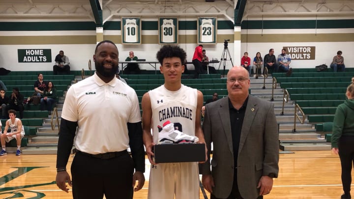 KJ Simpson of Chaminade High in West Hills, Calif. became the first player in the school's history to be drafted to the NBA.