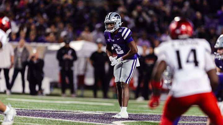Colby McCalister lining up at Safety against Arizona.