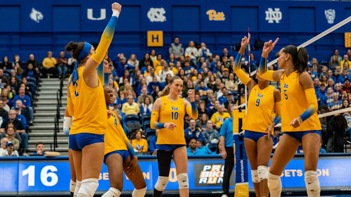 Pitt Volleyball Celebrates a Point