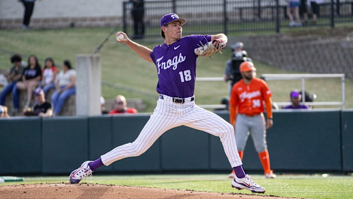 Zack James in TCU's 4-0 win over UT Rio Grande Valley 