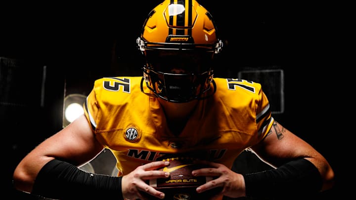 Offensive tackle prospect Jack Lange on an official visit to the University of Missouri. 