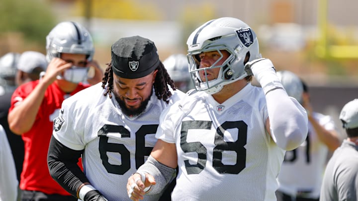 Las Vegas Raiders Dylan Parham, Jackson Powers-Johnson Las Vegas Raiders Dylan Parham, Jackson Powers-Johnson