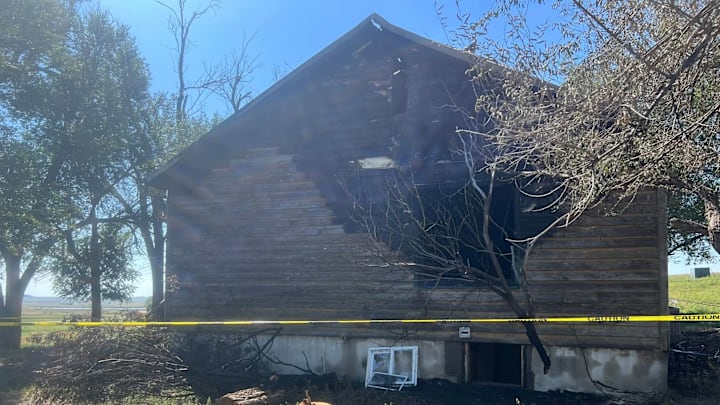 The Routier Family home after the fire The Routier Family home after the fire
