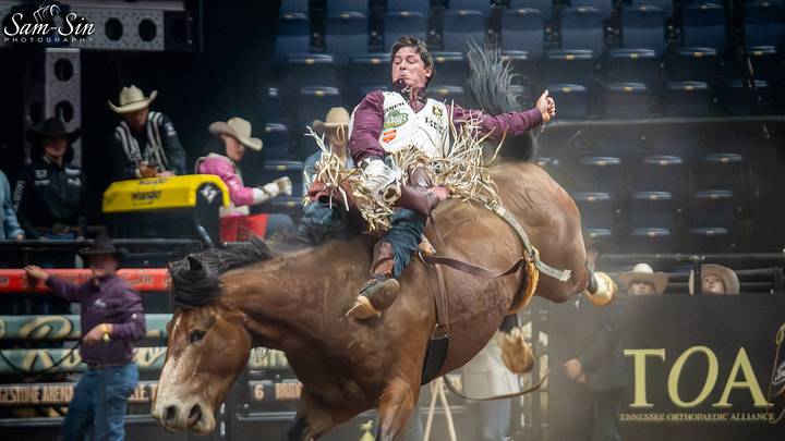 Bareback riding champion Waylon Bourgeois Bareback riding champion Waylon Bourgeois