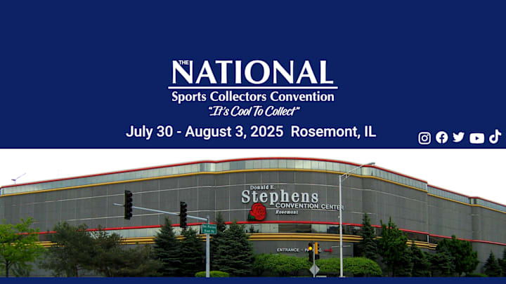 The 45th National Sports Collectors Convention will take place in Rosemont, Illinois July 30-August 3 2025