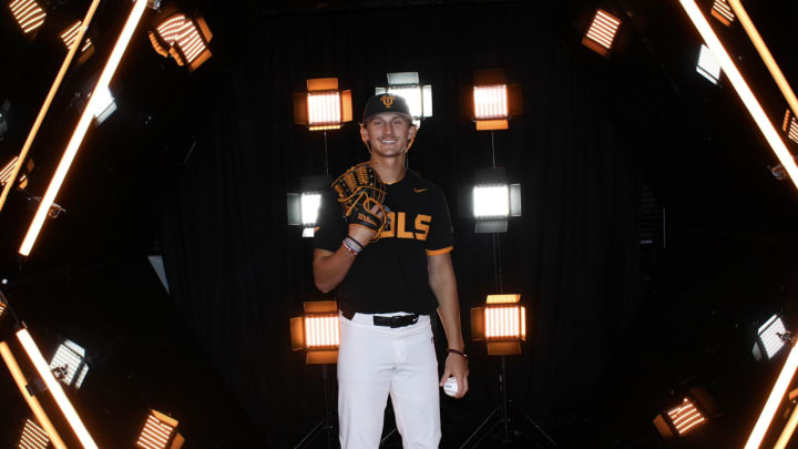 JUCO LHP Brandon Arvidson during a visit to Tennessee.
