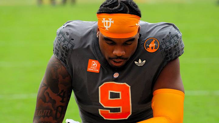 Mariyon Dye on the field prior to Tennessee vs. Auburn in 2026.