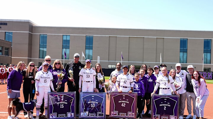 Northwestern celebrates Senior Day against Wisconsin.