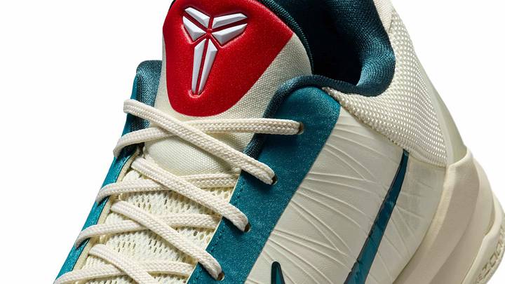 The Caitlin Clark x Nike Kobe 5 Protro "Coconut Milk and Bright Spruce" colorway.