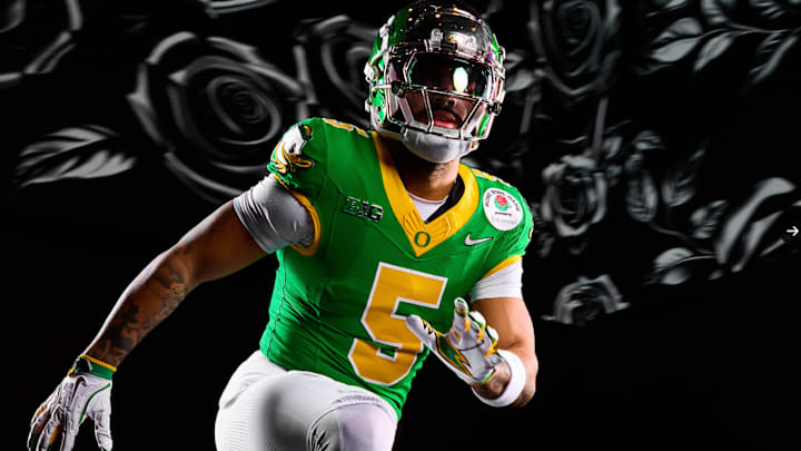 Oregon Ducks Rose Bowl uniforms, released on Sunday.