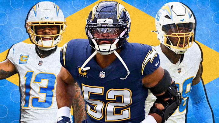 Keenan Allen (left), Khalil Mack (center), Odafe Oweh (right) 