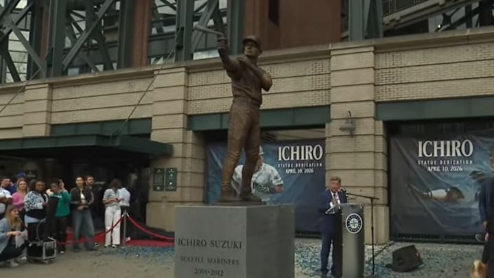The Seattle Mariners unveiled a statue dedicated to Ichiro outside of T-Mobile Park, and something went terribly wrong. The Seattle Mariners unveiled a statue dedicated to Ichiro outside of T-Mobile Park, and something went terribly wrong.