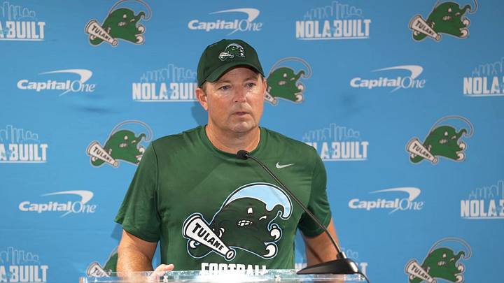 Coach Will Hall at his press conference today about the Battle For The Bell showdown with Southern Miss. Coach Will Hall at his press conference today about the Battle For The Bell showdown with Southern Miss.