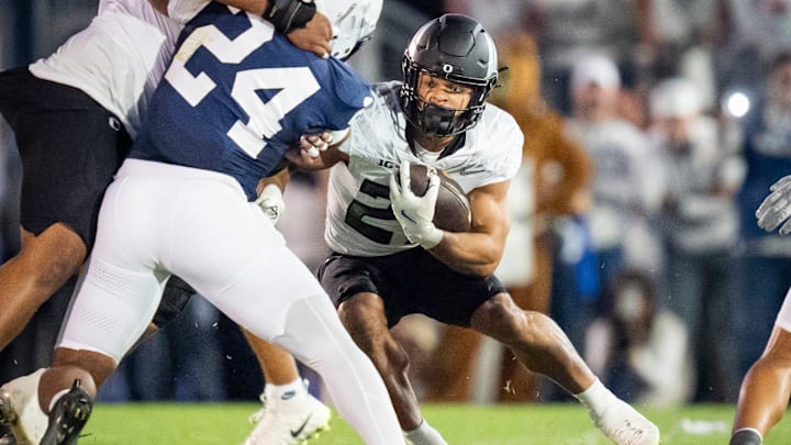With Jayden Limar out today the Ducks will have to lean more heavily on Jordon Davison, Dierre Hill and Noah Whittington. It may serve to clarify a crowded running back room.