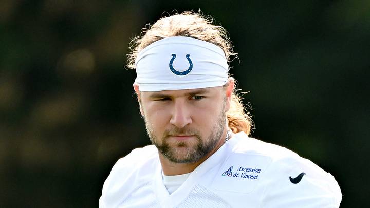 Indianapolis Colts tight end Tyler Warren (84) is seen on day one of training camp Indianapolis Colts tight end Tyler Warren (84) is seen on day one of training camp
