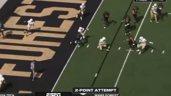 Georgia Tech's Clayton Powell-Lee sealed a win for the Yellow Jackets with an interception on Wake Forest's attempt at a game-winning two-point conversion.