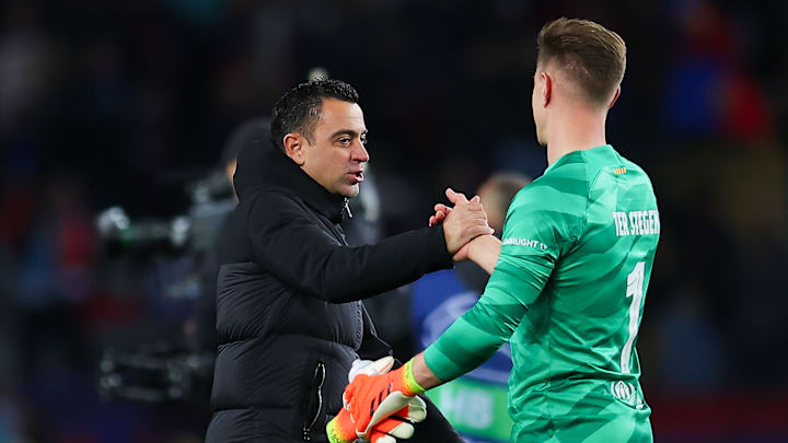 Barca-Trainer Xavi und Torwart Marc-Andre ter Stegen