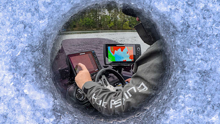 Using a boat to scout for fish before lakes freeze can pay huge dividends once it's time to ice fish. Using a boat to scout for fish before lakes freeze can pay huge dividends once it's time to ice fish.