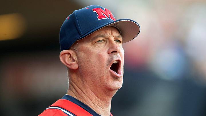 Ole Miss head coach Mike Bianco (5) shouts to his players during the Governor's Cup game against Mississippi State at Trustmark Park in Pearl, Miss., Tuesday, April 25, 2023.
Tcl Ole Miss Vs Msu Ole Miss head coach Mike Bianco (5) shouts to his players during the Governor's Cup game against Mississippi State at Trustmark Park in Pearl, Miss., Tuesday, April 25, 2023.
Tcl Ole Miss Vs Msu