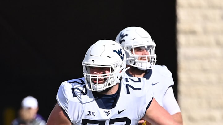West Virginia offensive lineman Doug Nester, pictured above, is among those taking part in the Big 12 Pro Day.