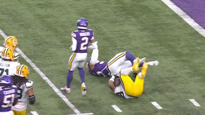 Green Bay Packers running back Emanuel Wilson’s 18-yard loss on a run against the Minnesota Vikings made history.