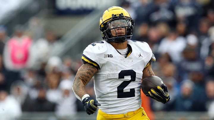 Nov 11, 2023; University Park, Pennsylvania, USA; Michigan Wolverines running back Blake Corum (2)