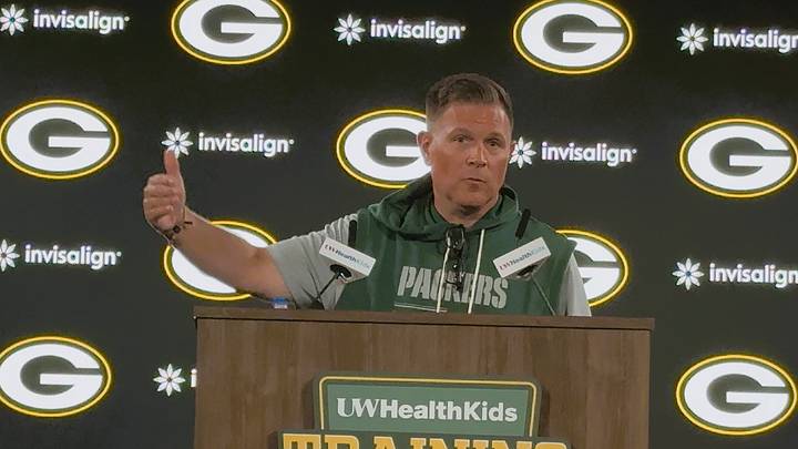 Packers GM Brian Gutekunst before Practice 1. Packers GM Brian Gutekunst before Practice 1.