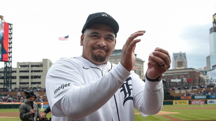 Detroit Lions All-Pro right tackle Penei Sewell Detroit Lions All-Pro right tackle Penei Sewell