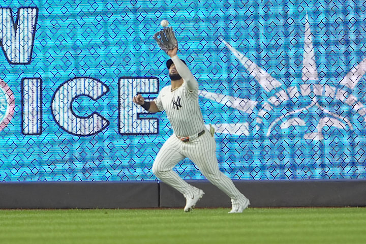 New York Yankees left fielder Jasson Dominguez 
