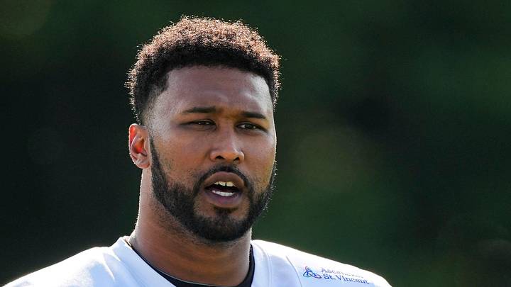 Indianapolis Colts defensive tackle DeForest Buckner practices