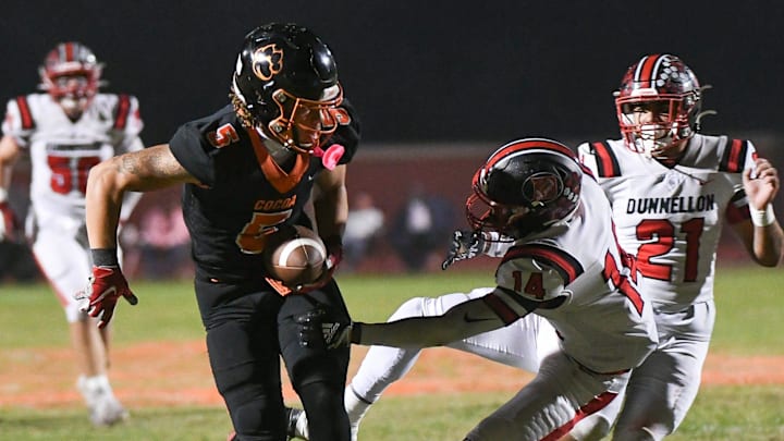  during their game in the FHSAA football playoffs Friday, November 17, 2023. Craig Bailey/FLORIDA TODAY via USA TODAY NETWORK