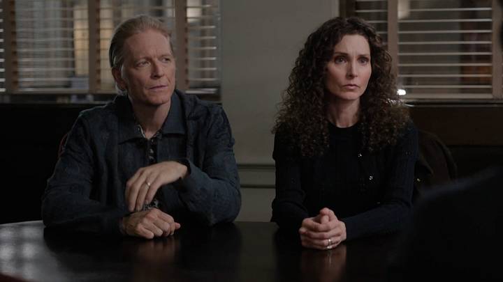 LAW & ORDER -- "Accidentally Like A Martyr" Episode 25019 -- Pictured: (l-r) Eric Stoltz as Evan Cole, Alicia Minshew as Sophia Cole