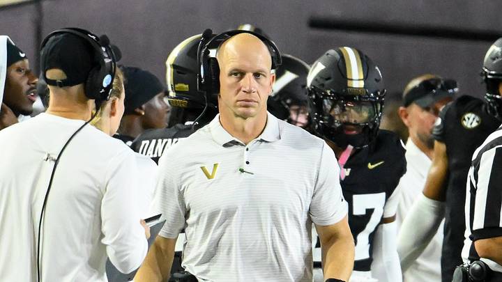 Sep 20, 2025; Nashville, Tennessee, USA; Vanderbilt Commodores head coach Clark Lea paces the sidelines against the Georgia State Panthers during the first half at FirstBank Stadium. Mandatory Credit: Steve Roberts-Imagn Images Sep 20, 2025; Nashville, Tennessee, USA; Vanderbilt Commodores head coach Clark Lea paces the sidelines against the Georgia State Panthers during the first half at FirstBank Stadium. Mandatory Credit: Steve Roberts-Imagn Images