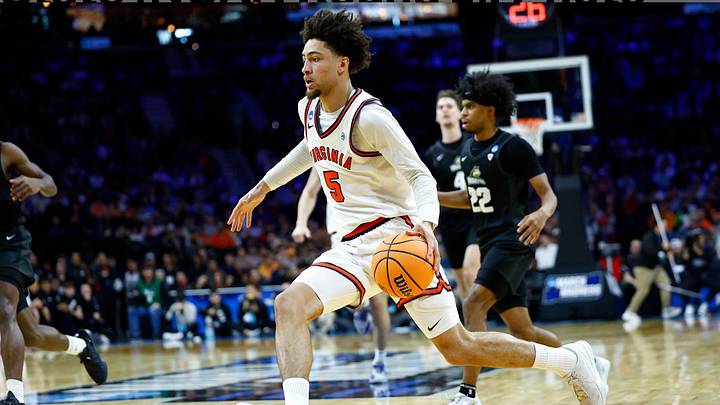 Virginia Cavaliers guard/forward Sam Lewis (5) drives to the rim in the first round of the NCAA Tournament, March 20 against Wright State. Virginia Cavaliers guard/forward Sam Lewis (5) drives to the rim in the first round of the NCAA Tournament, March 20 against Wright State.