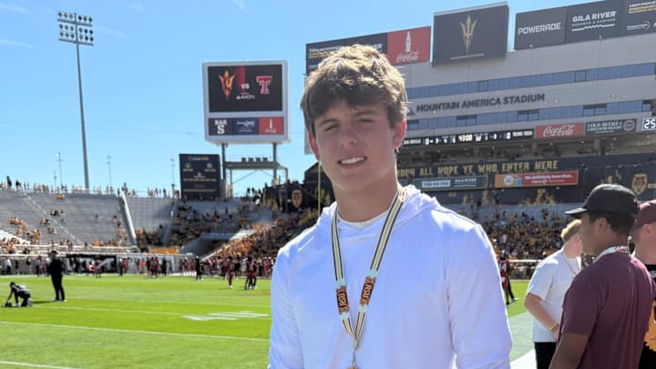 Minnetonka quarterback Caden Gutzmer during a visit to Arizona State. Minnetonka quarterback Caden Gutzmer during a visit to Arizona State.