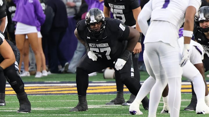 West Virginia University offensive lineman Donovan Haslam