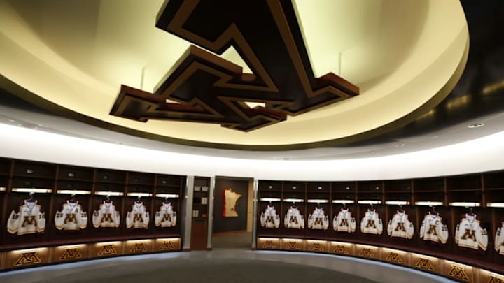 Gophers locker room at 3M Arena at Mariucci Gophers locker room at 3M Arena at Mariucci