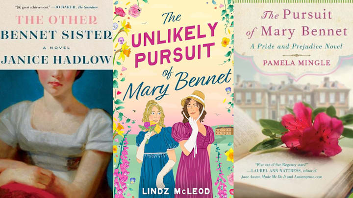 'The Other Bennet Sister' by Janice Hadlow, 'The Unlikely Pursuit of Mary Bennet' by Lindz McLeod, 'The Pursuit of Mary Bennet' by Pamela Mingle