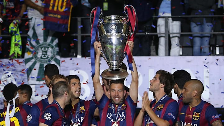 Jordi Alba (center) helped Barcelona claim their only Champions League title in the last decade.