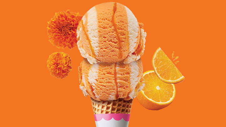 Baskin-Robbins April Flavor of the Month, Marigold Dreamsicle - credit: Baskin-Robbins