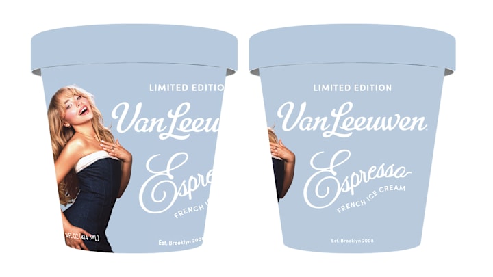 VL x Sabrina Carpenter Pint Mock-Up - credit: Van Leeuwen