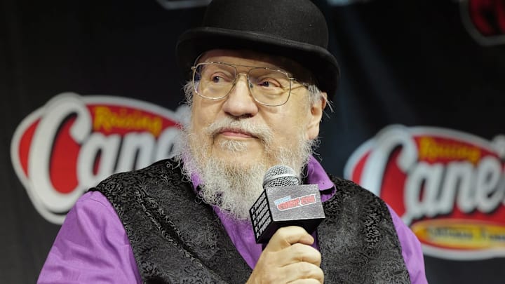 George R.R. Martin speaks at HBO / HBO Max presents A Knight of the Seven Kingdoms – Journey into Westeros with Dunk and Egg during New York Comic Con