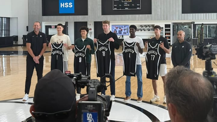 Brooklyn Nets rookie press conference. Brooklyn Nets rookie press conference.