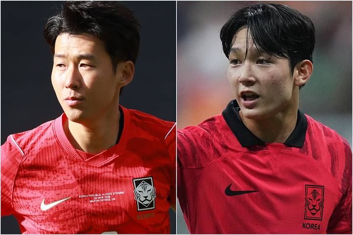 Son Heung-min and Yang Min-hyeok. ซน ฮึง-มิน และ ยาง มิน-ฮยอก