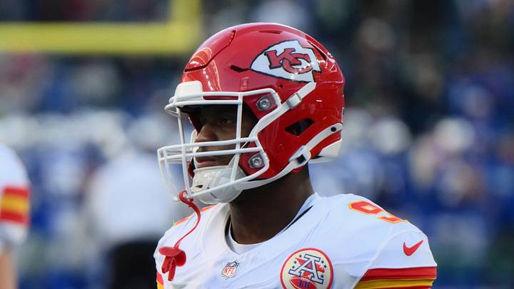 Oct 25, 2026; Seattle, Washington, USA;  Kansas City Chiefs running back Kenneth Walker III (9) looks on during warmups before the game against the Seattle Seahawks at Lumen Field.  