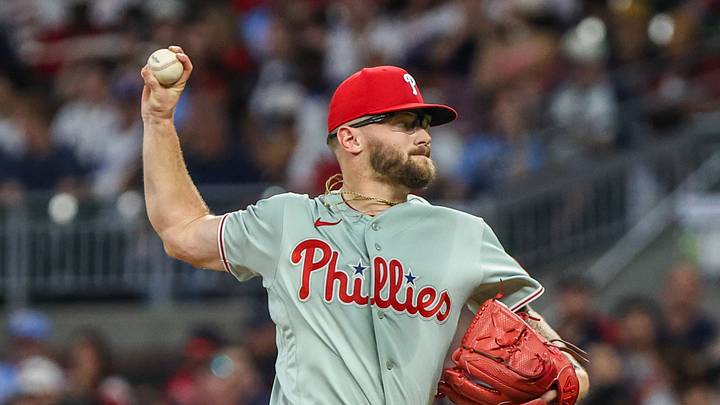 Sep 12, 2026; Cumberland, Georgia, USA; Philadelphia Phillies pitcher Chase Shugart (55) pitches the ball against the Atlanta Braves during the seventh inning at Truist Park. Mandatory Credit: Jordan Godfree-Imagn Images Sep 12, 2026; Cumberland, Georgia, USA; Philadelphia Phillies pitcher Chase Shugart (55) pitches the ball against the Atlanta Braves during the seventh inning at Truist Park. Mandatory Credit: Jordan Godfree-Imagn Images