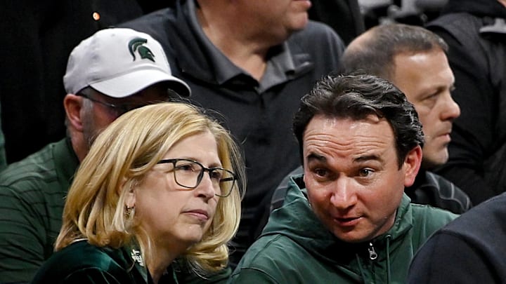 Nov 28, 2023; East Lansing, Michigan, USA; Michigan State   s new head football coach, Jonathan