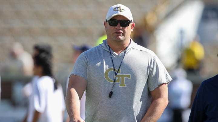 Oct 21, 2023; Atlanta, Georgia, USA; Georgia Tech Yellow Jackets head coach Brent Key on the field