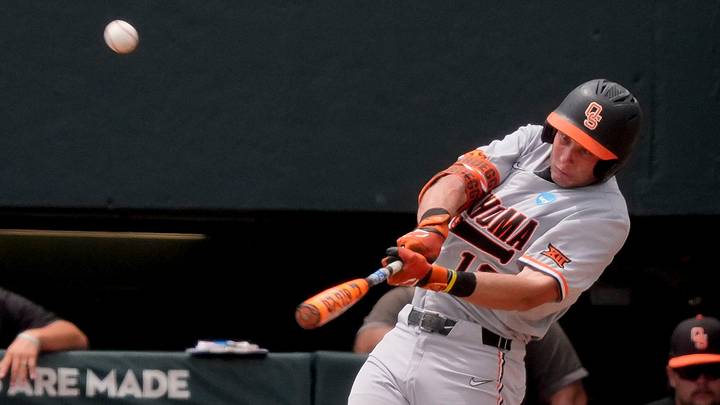 Oklahoma State batter Colin Brueggemann. Oklahoma State batter Colin Brueggemann.